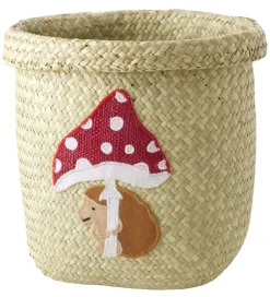 Kurve|Opbevaring-Rice Opbevaringskurv - Raffia/Søgræs - Happy Forest - 20x20 cm -