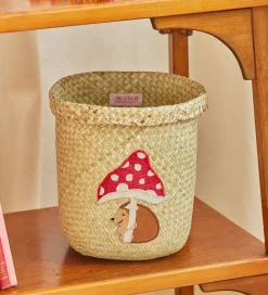 Kurve|Opbevaring-Rice Opbevaringskurv - Raffia/Søgræs - Happy Forest - 20x20 cm -