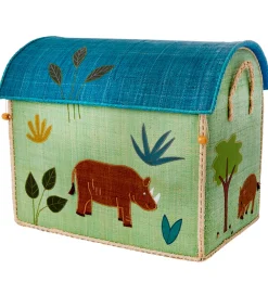 Kurve-Rice Opbevaringskurve - Raffia - 3 stk. - 52/45/37 cm - Jungle