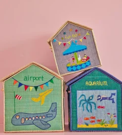Rice Kurve*Opbevaringskurve - Raffia - 3 stk. - 40/36/31 cm - Vacation