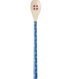Rice Børnebestik|Babyskeer*Ske - Melamin - Latte - Mørkeblå/Lifeline
