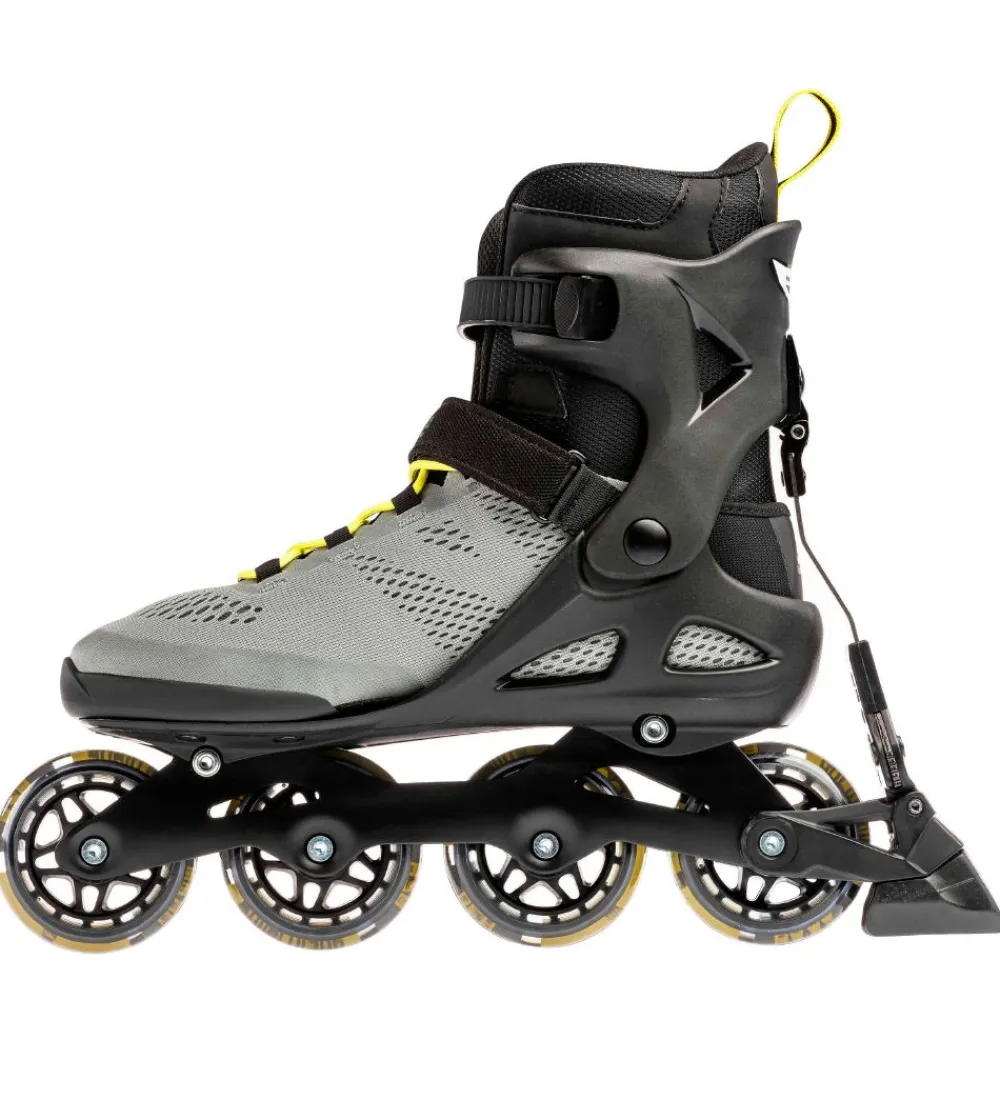 Rulleskøjter|Rulleskøjter-Rollerblade Rulleskøjter - Macroblade - 80 ABT - Silver/Neon Yel