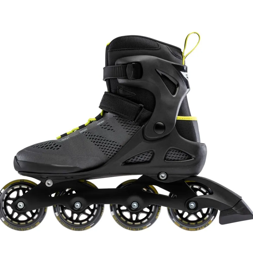 Rulleskøjter|Rulleskøjter-Rollerblade Rulleskøjter - Macroblade 80 - Black/Lime - Inliner