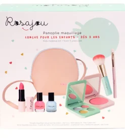 Sminke|Neglelak-Rosajou Sminkesæt - Blush/Læbestift/Neglelak m.m. - 9 Dele