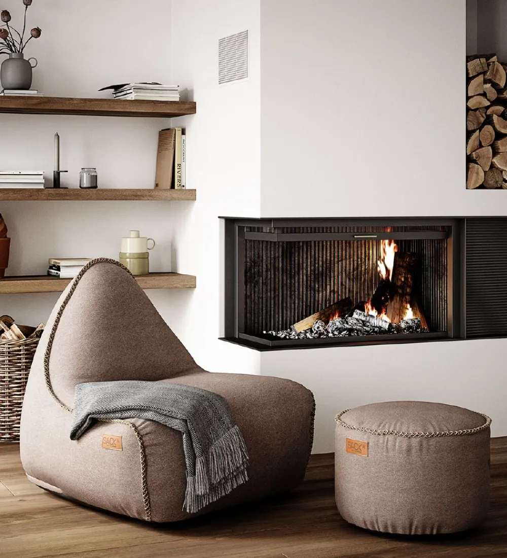 Sækkestole|Stole-SACKit Sækkestol - Canvas Lounge Chair - 96x80x70 cm - Sand