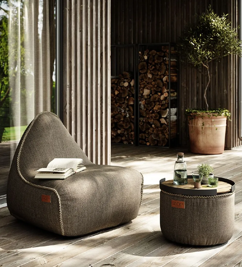 Sækkestole|Stole-SACKit Sækkestol - Cobana Lounge Chair - 96x80x70 cm - Brun