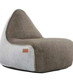 SACKit Sækkestole|Stole*Sækkestol - Cobana Lounge Chair - 96x80x70 cm - Brun/Hvid