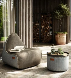 SACKit Sækkestole|Stole*Sækkestol - Cobana Lounge Chair - 96x80x70 cm - Brun/Hvid