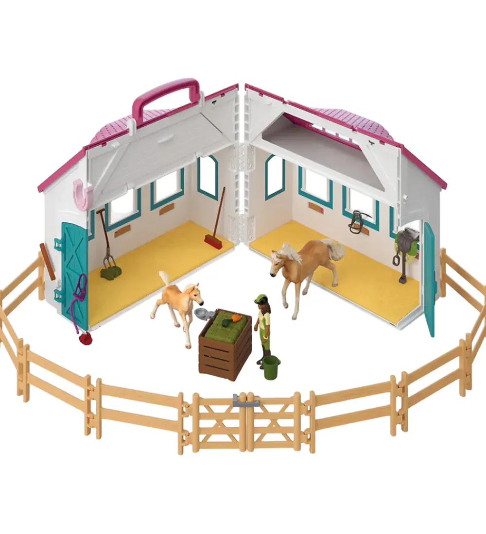 Schleich-Schleich Horse Club - Åben Hestestald - 60 Dele - 42703