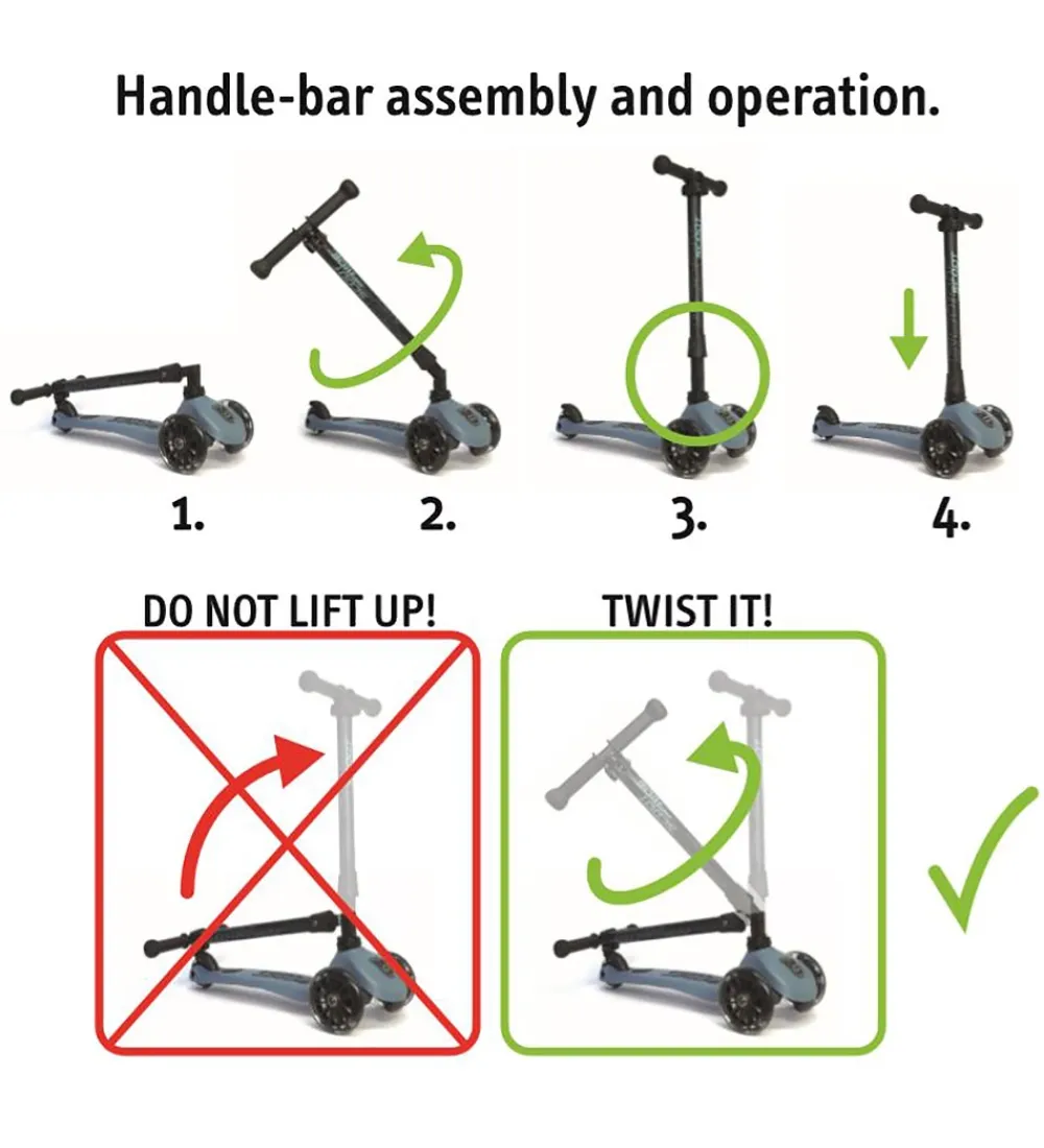 Løbehjul|Løbehjul-Scoot and Ride Highway Kick 3 - LED - Steel