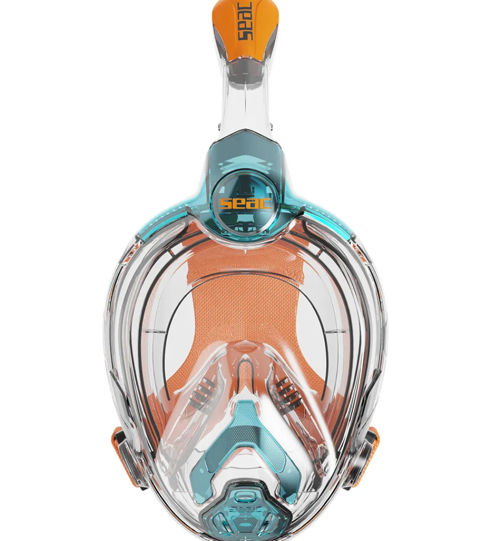 Dykkermasker|Snorkling-Seac Snorkelmaske - Libera Junior - Aquamarina/Orange