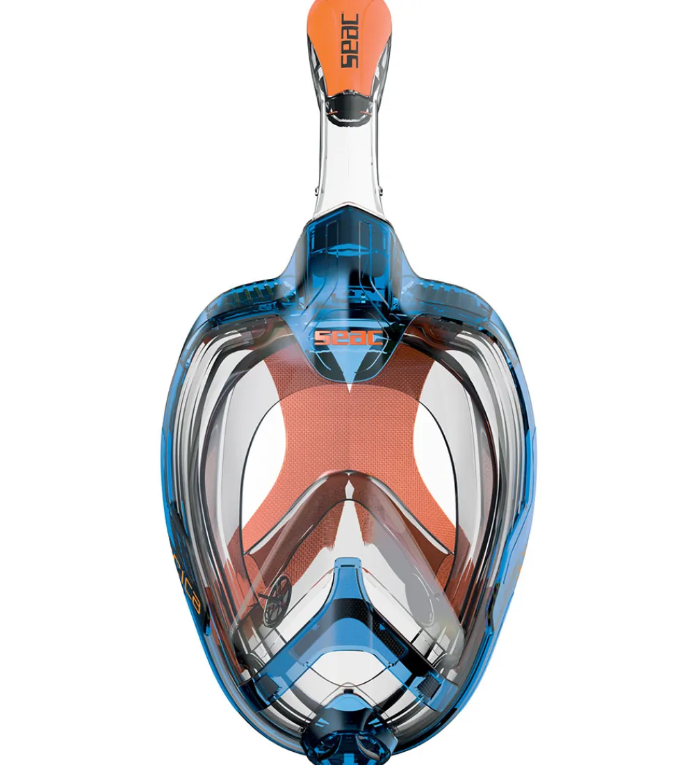 Dykkermasker|Snorkling-Seac Snorkelmaske - Magica L/XL - Blå/Orange