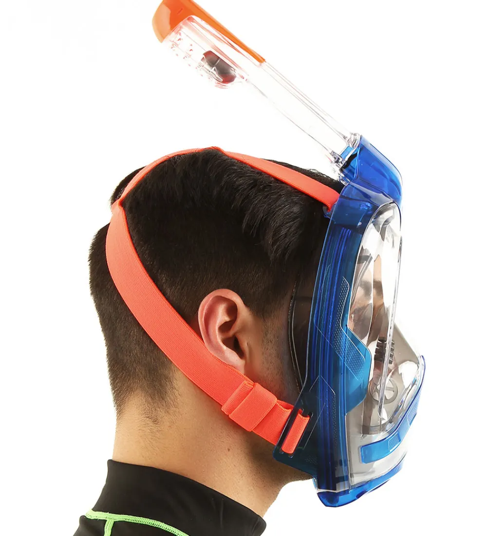 Dykkermasker|Snorkling-Seac Snorkelmaske - Magica L/XL - Blå/Orange