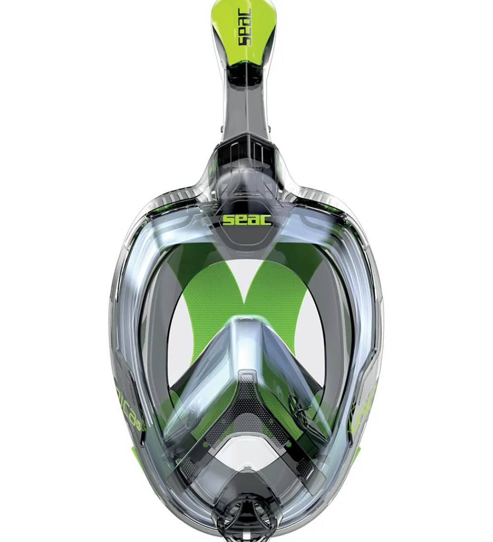 Dykkermasker|Snorkling-Seac Snorkelmaske - Magica L/XL - Sort/Lime