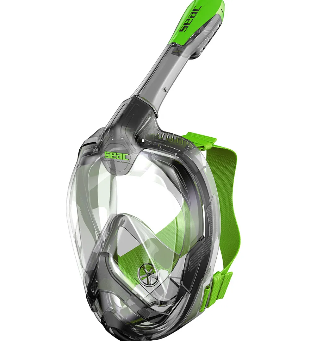 Dykkermasker|Snorkling-Seac Snorkelmaske - Magica L/XL - Sort/Lime