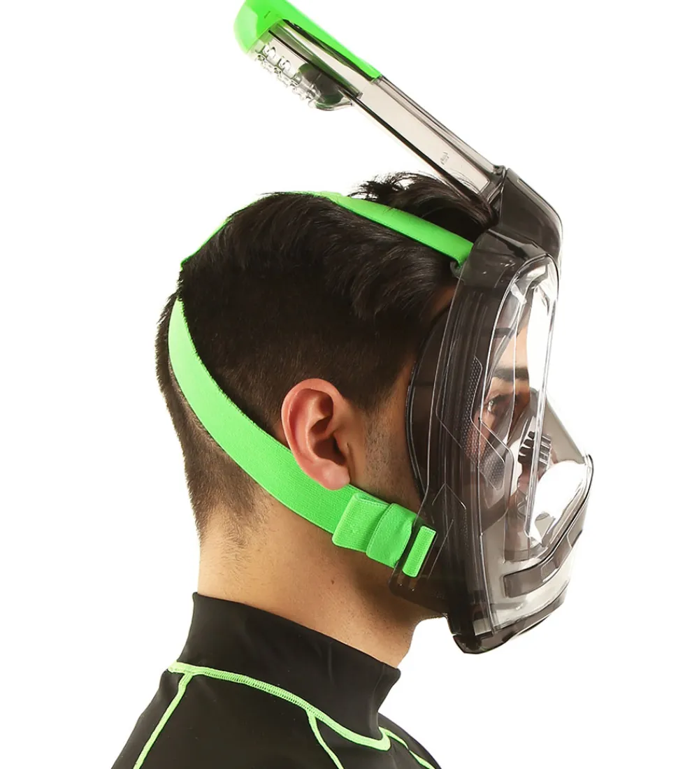 Dykkermasker|Snorkling-Seac Snorkelmaske - Magica L/XL - Sort/Lime