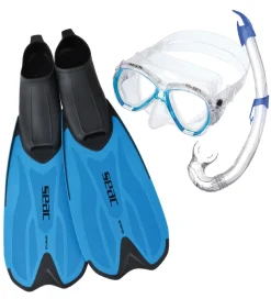 Seac Svømmefødder|Dykkermasker*Snorkelsæt m. Svømmefødder - Tris Spinta MD - Blå