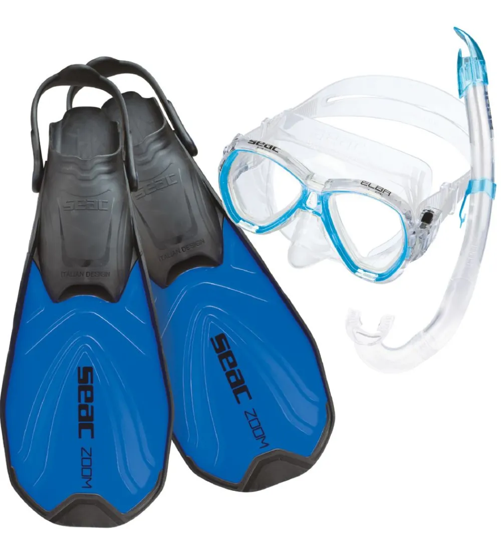 Seac Svømmefødder|Dykkermasker*Snorkelsæt m. Svømmefødder - Tris Zoom AD - Blå