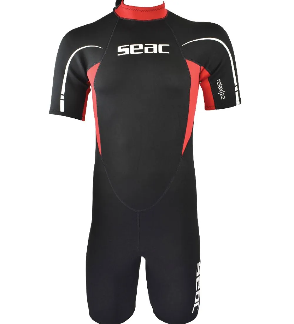 Seac Våddragter|Snorkling*Våddragt - Relax Shorty Man 2,2 mm - Sort/Rød