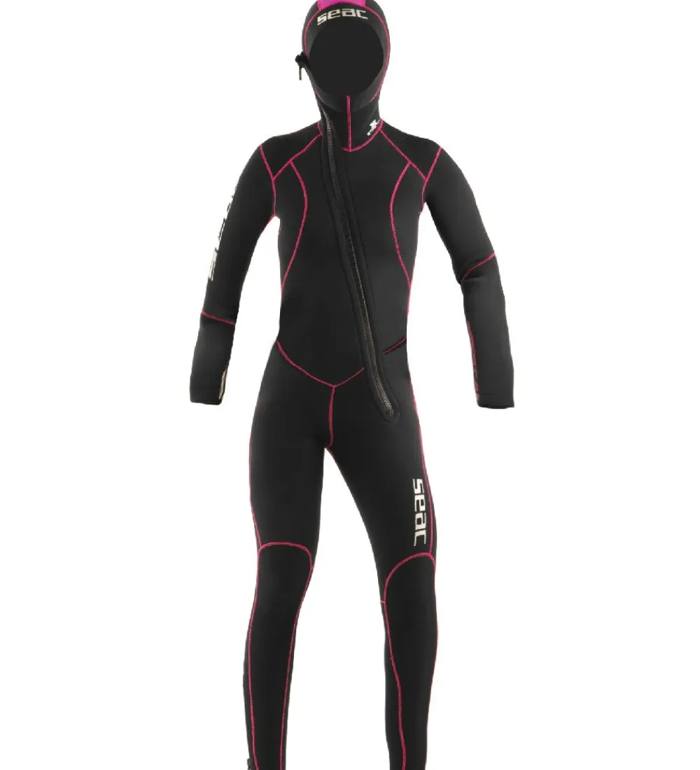 Våddragter|Snorkling-Seac Våddragt - Resort Flex Lady 5 mm - Sort/Pink