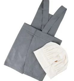 Forklæder-Sebra Forklæde m. Kokkehue - Elephant Grey/Classic White