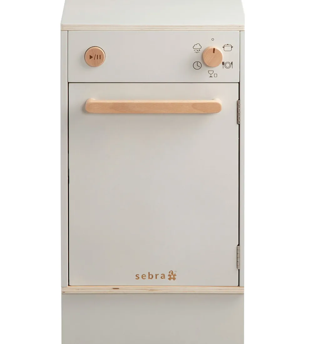 Legekøkken Og Legemøbel-Sebra Legekøkken - Opvaskemaskine - Træ - Seabreeze Beige