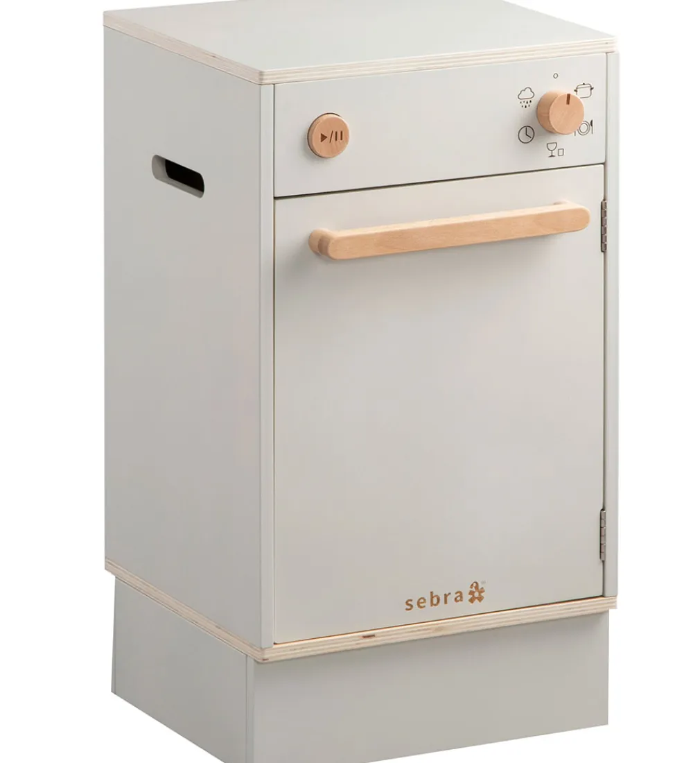 Legekøkken Og Legemøbel-Sebra Legekøkken - Opvaskemaskine - Træ - Seabreeze Beige