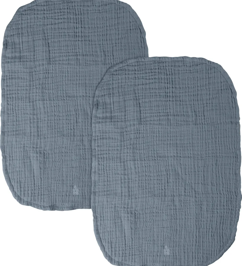 Pusletid|Puslepuder Og -Underlag-Sebra Pusleunderlag - 2-pak - Musselin - Forest Lake Blue