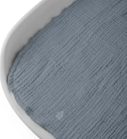 Pusletid|Puslepuder Og -Underlag-Sebra Pusleunderlag - 2-pak - Musselin - Forest Lake Blue