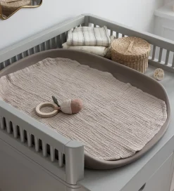 Sebra Pusletid|Puslepuder Og -Underlag*Pusleunderlag - 2-pak - Musselin - Jetty Beige