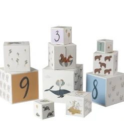 Stablelegetøj-Sebra Stablekasse - World Of - 10 stk - Beige