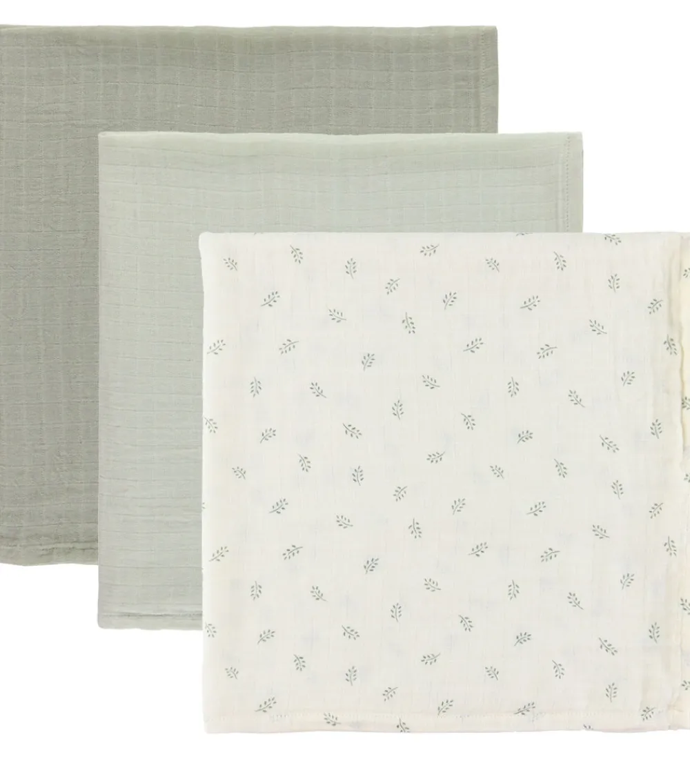 Stofbleer|Pusletid-Sebra Stofble - 3-pak - 75x75 cm - Sophora Leaves/Mist Green