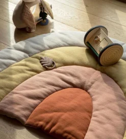 Sebra Legetæpper Og Legegulve*Strikket Legemadras - Regnbue - 130x85cm - Sunset Rose