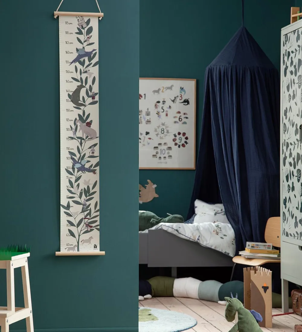 Wallsticker-Sebra Vægdekoration - Højdemåler - Dragon Tales