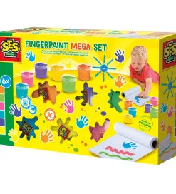 SES Creative Maling|Kreasæt*- Fingermaling Megasæt - 6x110ml