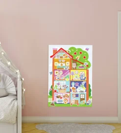 Kreasæt-SES Creative - Min Første - Plakat med klistermærker - Hus