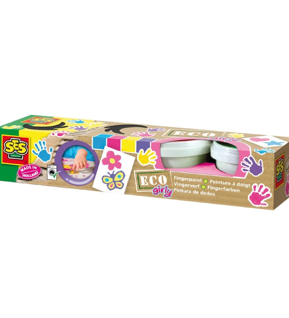 SES Creative Maling*Fingermaling - 4x120 ml - Pastelfarver