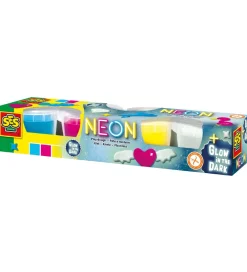 Modellervoks-SES Creative Modellervoks - 4x90g - Selvlysende Neon
