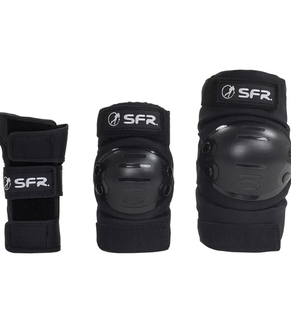 Rulleskøjter|Rulleskøjter-SFR Beskyttelsessæt - Youth Ramp Triple Pad Set - Sort