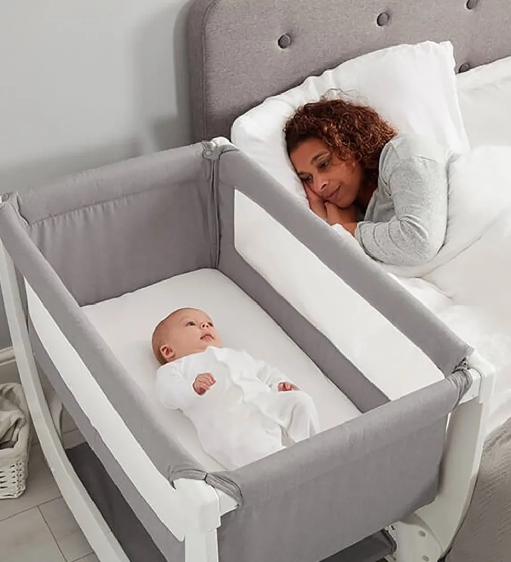 Shnuggle Senge*Babyseng - Air - Bedside Crib - 95x56 cm - Dove Grey