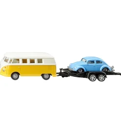 Siku Biler, Tog Og Køretøjer*Bil m. Trailer - VW T1 m. Trailer & VW Beetle - 1:50