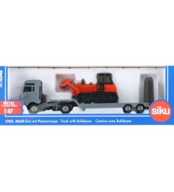 Siku Biler, Tog Og Køretøjer*Lastbil - MAN Truck m. Bulldozer - 1:87 - 1762