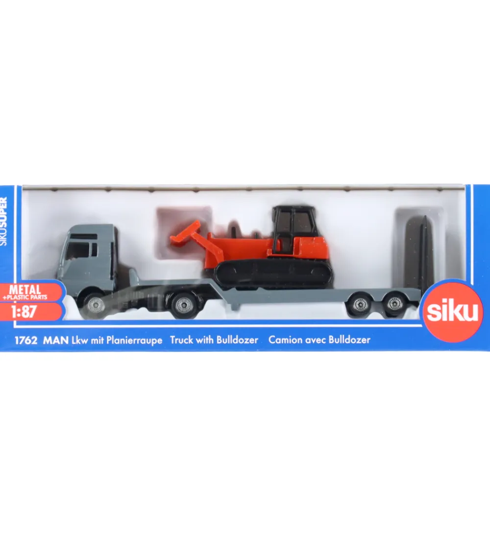 Siku Biler, Tog Og Køretøjer*Lastbil - MAN Truck m. Bulldozer - 1:87 - 1762