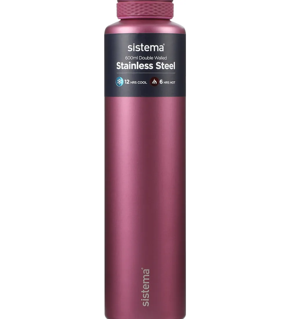 Termoflasker|Drikkedunke-Sistema Termoflaske - Stainless Steel - 600 ml - Fig Purple