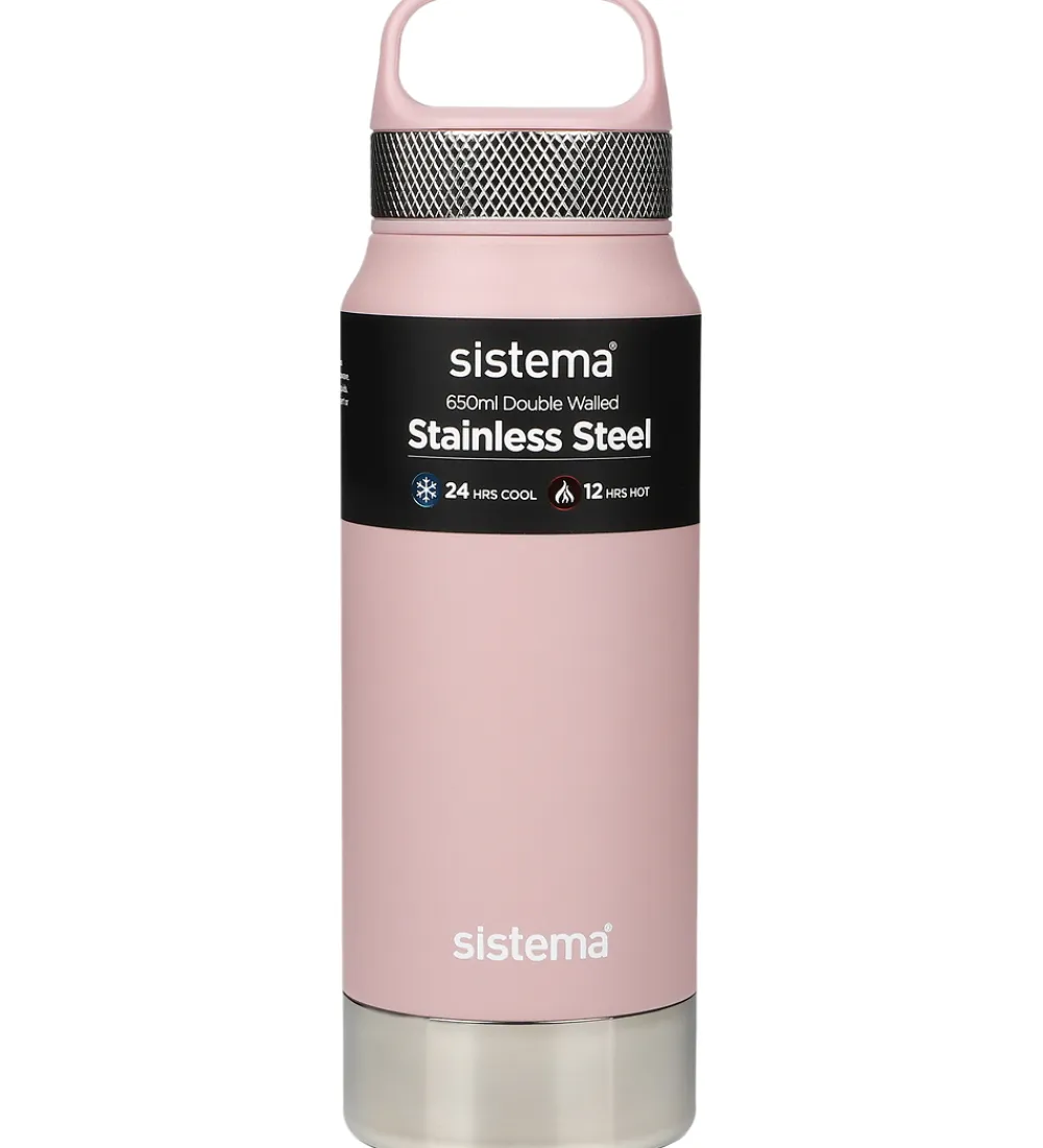 Termoflasker|Drikkedunke-Sistema Termoflaske - Stainless Steel - 650 ml - Rosa
