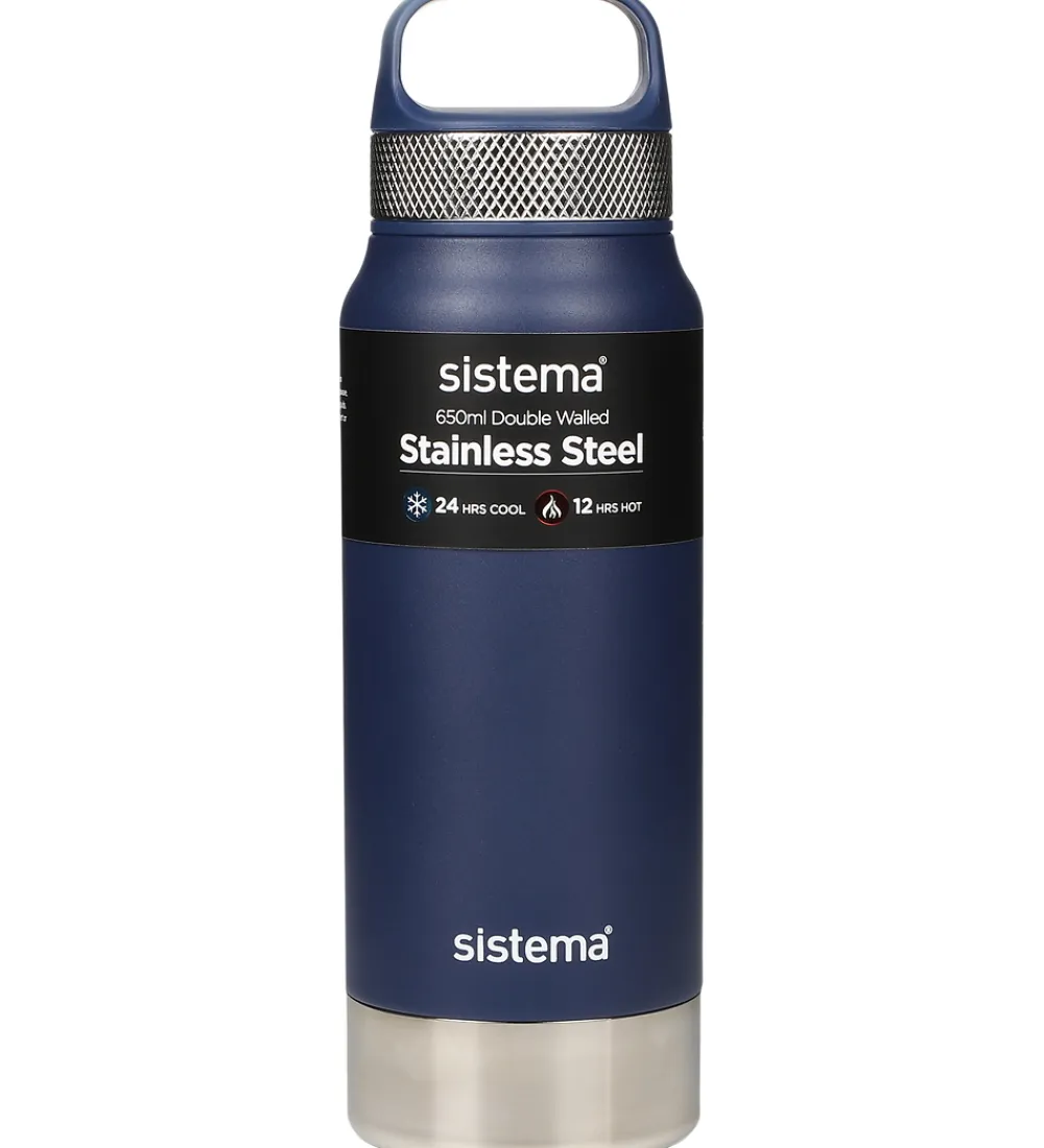 Termoflasker|Drikkedunke-Sistema Termoflaske - Stainless Steel - 650 ml - Blå