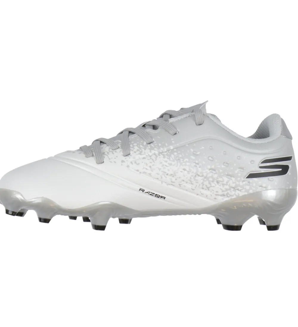 Skechers Fodboldstøvler - Græs (Fg)*Fodboldstøvler - Razor 1.5 JR Youth FG - Hvid/Sølv