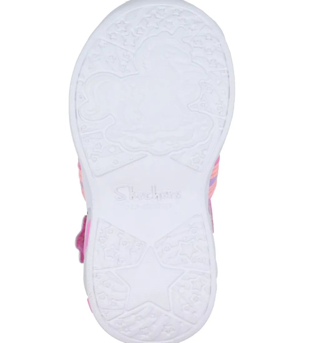 Skechers Blinkesko*Sandaler m. Lys - Unicorn Dreams Explorer - Pink/Multi