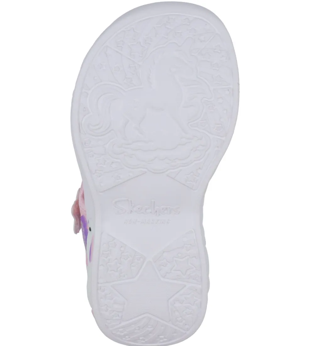 Blinkesko-Skechers Sandaler m. Lys - Unicorn Dreams - Light Pink Multi