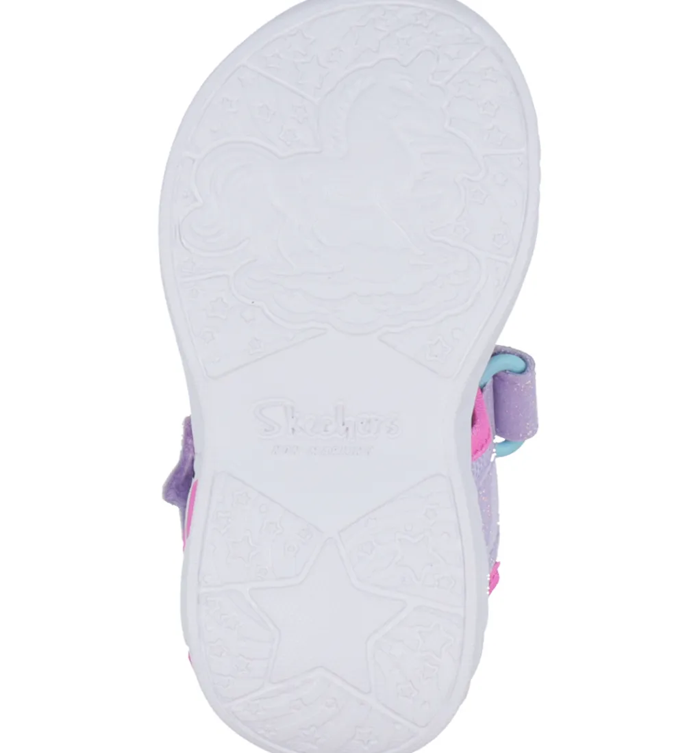 Skechers Blinkesko*Sandaler m. Lys - Dreamy Unicorns - Lavender Multi